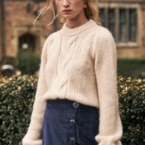 Sezane Cream Serena Sweater in XS